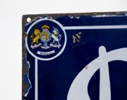 ROWNTREE'S CHOCOLATES "Makers to H. M. The King" vintage enamel advertising sign, featuring attractive by appointment royal coat of arms in the corners, ​​​​​​​38 x 92cm. - 2
