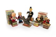 Six assorted vintage battery operated mechanical toys, 20th century, the largest 33cm high.
