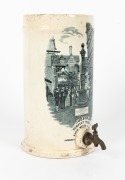 "JUDSON'S - PERFECT PURIFIER" antique English water filter with rare pictorial transfer decoration, 19th century, with broken remains of lid, 34cm high. - 3