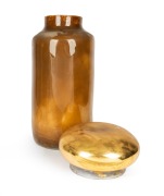 Antique English glass apothecary specie jar with pharmaceutical vignette and gilt decoration (sadly rubbed), 19th century, 82cm high, 33cm diameter. - 2