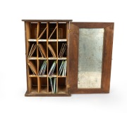DY-O-LA DYES, DYE OR TINT vintage point of sale countertop pharmacy cabinet with contents, early to mid 20th century, 44cm high. - 2