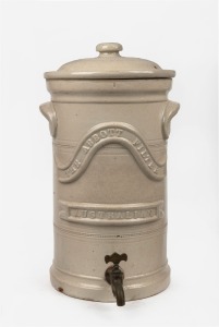 BENDIGO POTTERY "The Abbott Filter Australian" antique water filter, 19th/20th century, 43cm high.