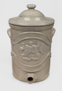 NEW ZEALAND STONE Co. LMD. SOUTH MELBOURNE pottery water filter (unusual small size), 19th century, 32cm high.
