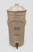 THE BERKEFELD FILTER Co., LONDON antique English pottery water filter, 19th/20th century, ​​​​​​​44cm high.