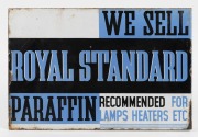"ROYAL STANDARD PARAFFIN" double sided wall mounted vintage enamel advertising sign, ​​​​​​​31 x 46cm. - 2