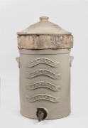 WHITE'S PATENT FEDERAL FILTER antique Australian pottery water filter with insert, 19th/20th century, 59cm high.