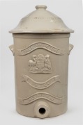 CORNWELL'S POTTERY BRUNSWICK "PRIZE DRIPSTONE FILTER, MELBOURNE" antique water filter with Australian coat of arms, 19th/20th century, 54cm high.