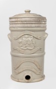 THE AUSTRALIAN WATER PURIFYING Co., MELBOURNE, IMPROVED PRIZE DRIPSTONE FILTER antique pottery water filter with Australian coat of arms, 19th century, 44cm high.