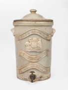 CORNWELL'S POTTERY, BRUNSWICK, "PRIZE DRIPSTONE FILTER, MELBOURNE" antique pottery water filter with Australian coat of arms, 19th/20th century, 43cm high.