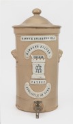 MAWSON SWAN & WEDDELL, MAWSON'S FILTER, OPTIMUS PATENT, NEWCASTLE ON TYNE antique English pottery water filter, 19th century, 49cm high.