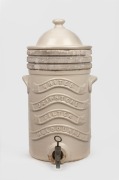 WHITE'S DRIPSTONE FILTER, MELBOURNE antique Australian pottery water filter with insert, 19th/20th century, 49cm high.