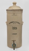 THE BERKEFELD FILTER Co. antique English No. 2 pottery water filter with insert, early 20th century, 57cm high.