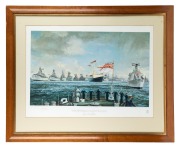 Four assorted framed prints including one antique, 19th and 20th century, the largest 78 x 98cm overall. - 4