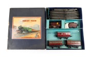 HORNBY (O Gauge) tinplate clockwork train in original blue box of issue, ​​​​​​​the box 40cm wide.