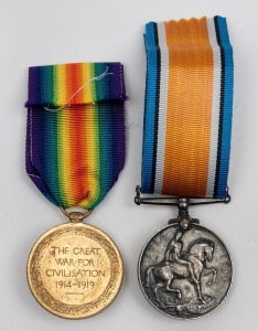 BRITISH: WORLD WAR ONE Victory Medal and War Medal pair impressed to T.Z.6117 E. LEONARD SIG. R.N.V.R. (2); with research documentation. Signaller Edward Leonard joined the Royal Naval Volunteer Reserve in July 1915 at the age of 19. He served aboard H