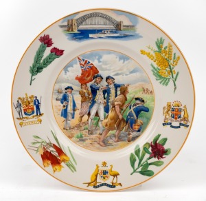 ROYAL DOULTON "Sesqui Centenary 1788-1938" Sydney souvenir porcelain plate, ​​​​​​​26.5cm diameter.