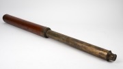 An antique English single draw telescope, engraved "RAMSDEN, LONDON", 18th/19th century, 52cm long, 91cm open. - 3