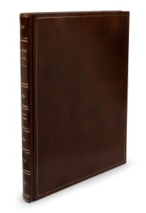 "BIRDS OF PREY OF AUSTRALIA" by Frank T. Morris, [Melbourne, Lansdowne Editions, 1973] 175pp, #82 from a limited edition of 500, signed by the artist. Hardcover, bound in full leather with gilt ruled borders, gilt lettering and ornate finish to spine.