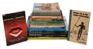 ABORIGINAL ART AND CULTURE: ""Amongst Australian Aborigines" by Telfer, [1939], "The Art of Albert Namatjira" by Mountford, [1944], Aboriginal Australians" by Tindale and Lindsay [1963], "Aboriginal Words of Australia" by Papps, [1965], "Frontier Life in 