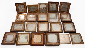 Group of 21 assorted daguerreotype photographs (including one quarter plate), circa 1850s.