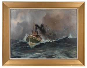ARTIST UNKNOWN, The Woonona, oil on board, 41 x 56cm, 53 x 68cm overall.