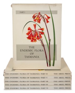 "THE ENDEMIC FLORA OF TASMANIA" by Dr Winifred Curtis with coloured lithographs by botanical illustrator, Margaret Stones, [London, 1967].