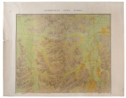 Group of late 19th century geological maps, all approx. 51 x 64.5cm, comprising "Ararat Gold Field", "Sandhurst Gold Field" (raised yellow dots indicating gold locations), "Stawell" (gold drifts indicated in yellow), and one depicting Ararat, Langi Logan - 3