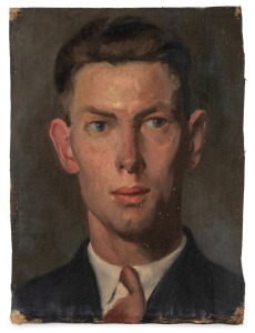 E.M. BLYTH: A collection of twenty portraits, ten male and ten female, oil on canvas, of which one signed by the artist, early 20th century, the largest 47 x 34cm overall.