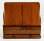 An antique Australian cedar desk tidy compendium, 19th century, bearing ink stamp "Foy & Gibson, Smith Street, Collingwood", 38cm high, 42cm wide, 26cm deep. - 2