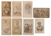 AUSTRALIAN ABORIGINAL INTEREST: Group of eight cartes-de-visite portrait and group photographs, circa 1860-1880, various photographers including LINDT (Grafton), WASHBOURNE (North East Victoria) and DUESBURY (Brisbane). ​​​​​​​Note: The larger group shot 