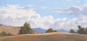 LEONARD LONG (1911-2013), Afternoon Shows, Bullio, N.S.W., oil on canvas board, signed lower right "Leonard Long, 1999" and titled verso,