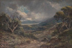 NAYLOR GILL (1872-1945), On The Road To Sorrento, Western Port Bay, Victoria, oil on board, ​​​​​​​titled verso, signed lower right "Naylor Gill", 45 x 65cm, 56 x 76cm overall.