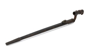 An antique socket bayonet in original scabbard, 19th century, ​​​​​​​42cm long.