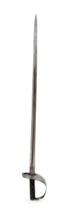 VICTORIAN MOUNTED RIFLES cavalry sword by HENRY WILKINSON with acid etched blade bearing the crowned V.M.R. monogram to the blade and hilt, plus Defence Department broad arrow marks, 19th century, 97cm long.