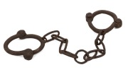 Convict leg irons, 19th century, ​​​​​​​81cm long.