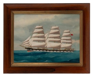 ARTIST UNKNOWN, The M.E. Watson, oil on board, housed in a period rosewood frame, ​​​​​​​44 x 60cm, 64 x 79cm overall.