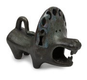 McLAREN rare pottery lion statue, incised "McLaren", ​​​​​​​16cm high, 22cm long.