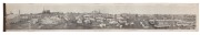 KALGOOLIE INTEREST "THE GOLDEN MILE" circa 1899, rare and early seven sheet black and white panoramic photograph on linen backing of the famed goldfields with captions listing the original claims: I.) Kalgurli G.M. II.) South Kalgurli G.M. III.) Associate