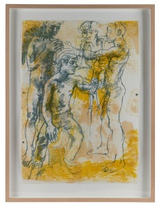 DONALD FRIEND (1915-1989), Montebanks, 1965, lithograph, 49/50, signed and titled lower right in pencil, ​​​​​​​80 x 57cm, 96 x 73cm overall.