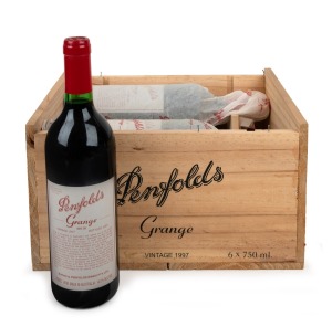 PENFOLDS Bin 95 Grange Hermitage, 1997 vintage, six bottles in original crate.