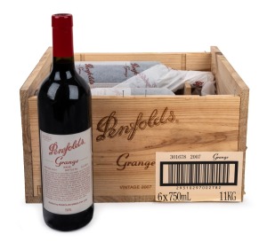 PENFOLDS Bin 95 Grange Hermitage, 2007 vintage, six bottles in original crate.