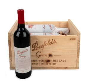 PENFOLDS Bin 95 Grange Hermitage "60th Anniversary Release", 2010 vintage, six bottles in original crate.