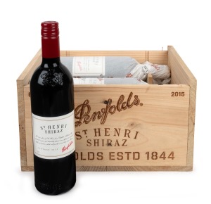 PENFOLDS "St Henri" shiraz, 2015 vintage, six bottles in original crate.