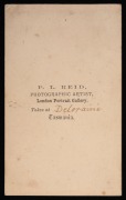 Circa 1870 carte-de-visite albumen paper landscape image by Launceston photographer P.L. REID (London Portrait Gallery) endorsed "Taken at Deloraine, Tasmania" verso, overall 6.5 x 10.4cm. - 2