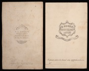 [SOUTH AUSTRALIAN INTEREST] Circa 1870s cartes-de-visite albumen paper portraits by Adelaide photographers, P.J. Marchant, and B. Goode. (2). - 2
