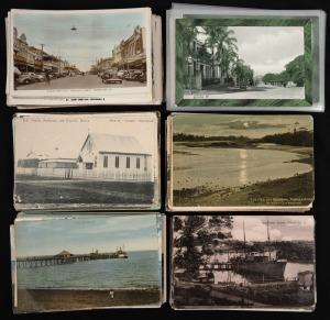 QUEENSLAND: A collection of early 1900s regional postcards (including many RPs); noted fourteen different 1910s Intelligence and Tourist Bureau cards. Publishers include McKnight, Bolton, Vandyke, Whittick, Edco, Wm. Munro, Arthur Cox, F.W. Thomas, R. Fle