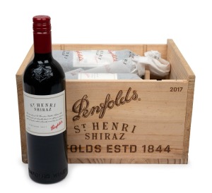 PENFOLDS "St Henri" shiraz, 2017 vintage, six bottles in original crate.