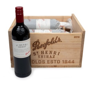 PENFOLDS "St Henri" shiraz, 2018 vintage, six bottles in original crate.