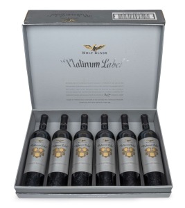 WOLF BLASS Platinum Label, shiraz, 2000 vintage, six bottles in original box.