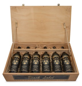 WOLF BLASS Black Label, cabernet sauvignon shiraz, 1993 vintage, six bottles in original crate.